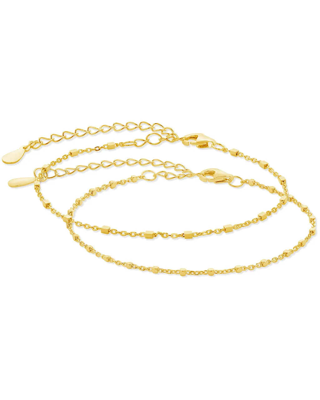 Sterling Silver Chloe Chain Bracelet Set of 2