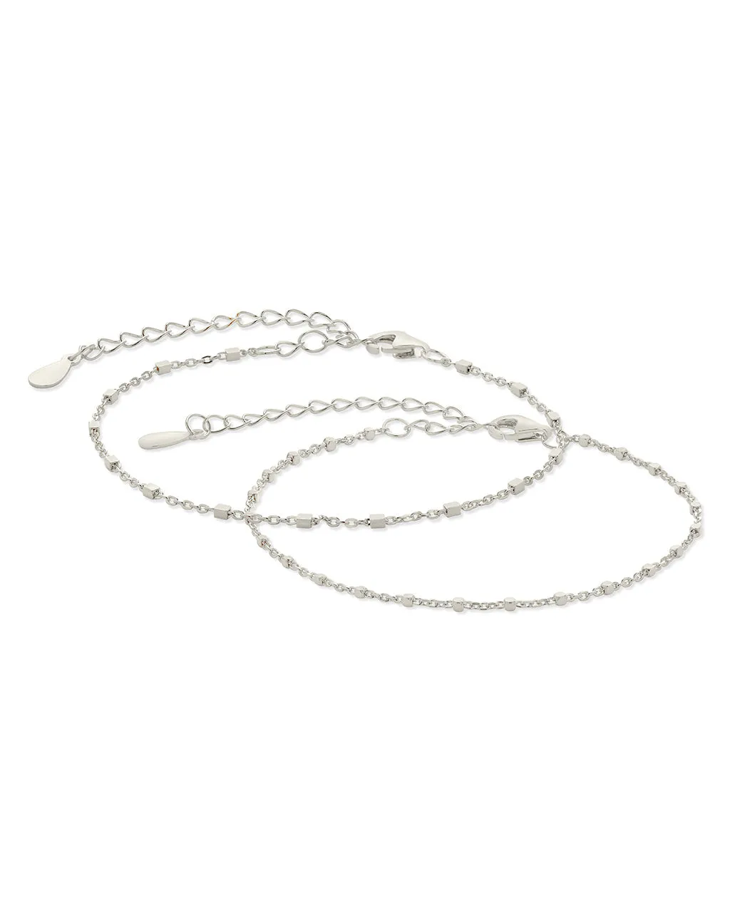 Sterling Silver Chloe Chain Bracelet Set of 2
