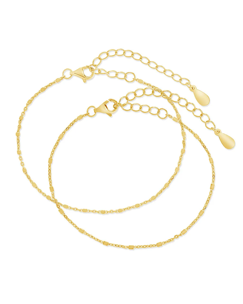 Sterling Silver Chloe Chain Bracelet Set of 2