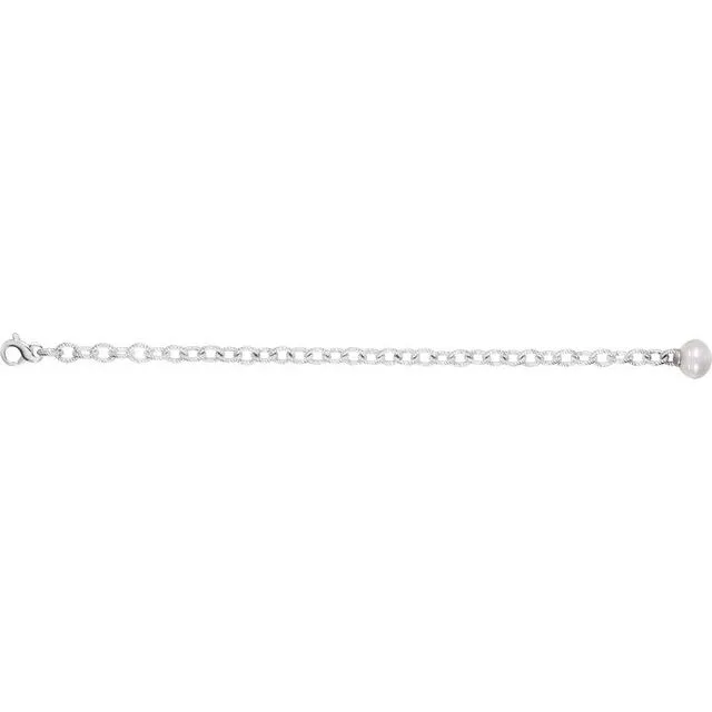 Sterling Silver Pearl Bracelet