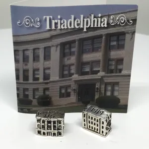 Sterling Silver "Triadelphia High School" Wheeling Bead