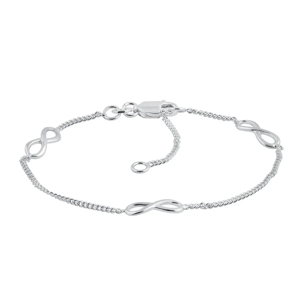 Sterling Silver Rockin' Infinity Bracelet