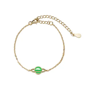 Sterling Silver Saturn Bracelet