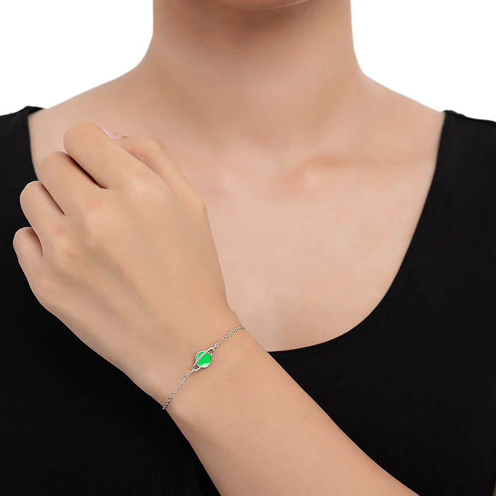 Sterling Silver Saturn Bracelet