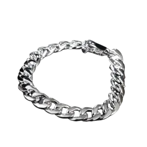 Sterling Silver Thick Cuban Chain Bracelet