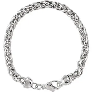 Sterling Silver Wheat 8" Bracelet