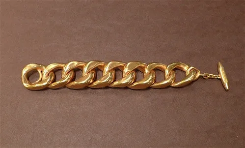 Steven Vaubel  18K Yellow Gold Vermeil Heavy Open Link Chain Bracelet