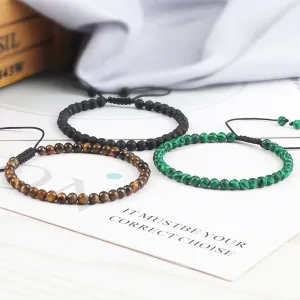 Stone Beads Adjustable Bracelet For Men