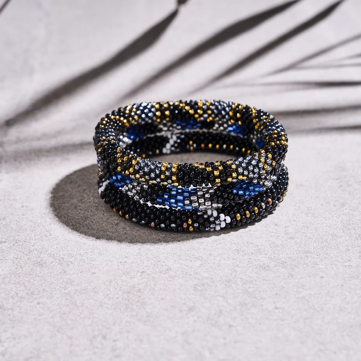 Sundown Dahlia | Himalayan Glass Bead Bracelet