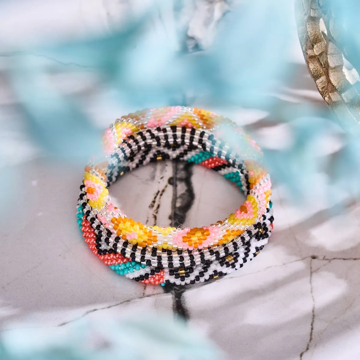 Tangerine Tree | Himalayan Glass Bead Bracelet