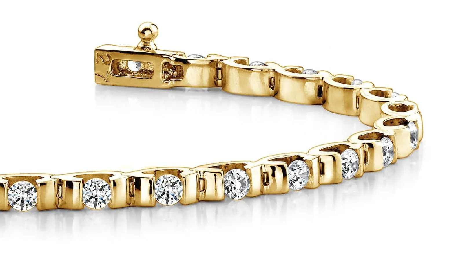 Tension Set Diamond Bracelet with 2.10 ct.(finished) 2.25mm
