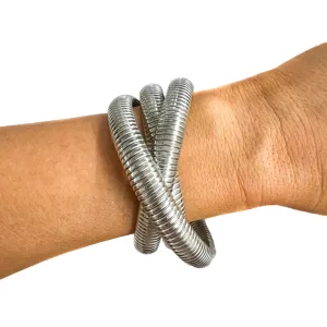 The Silver Triple Bangle Bracelet