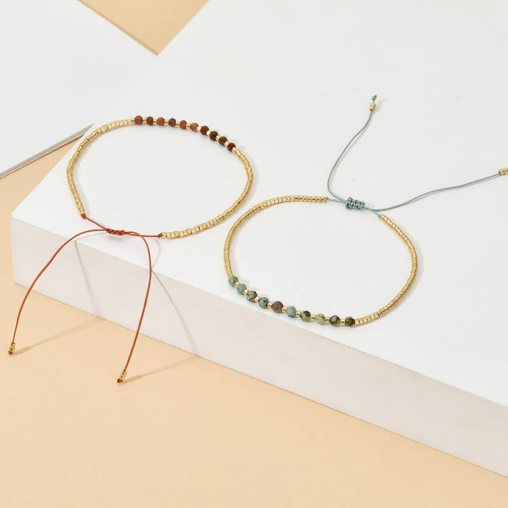 Thin Fashion Natural Stone Bracelet Girls Friends