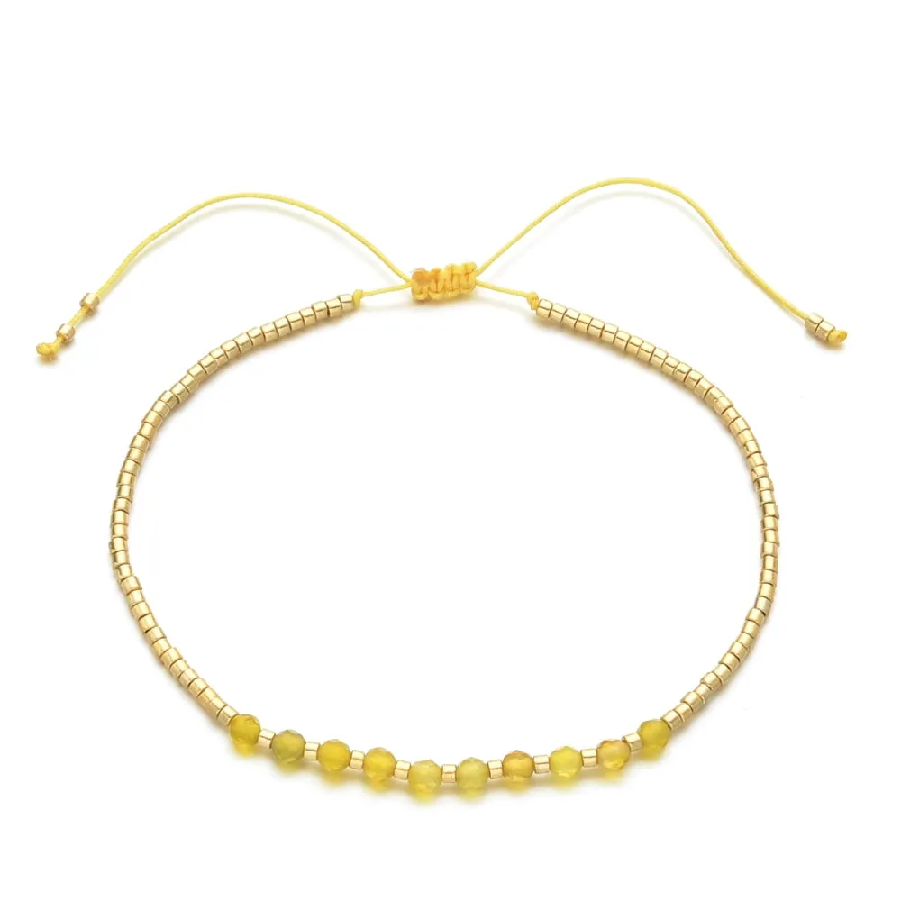 Thin Fashion Natural Stone Bracelet Girls Friends
