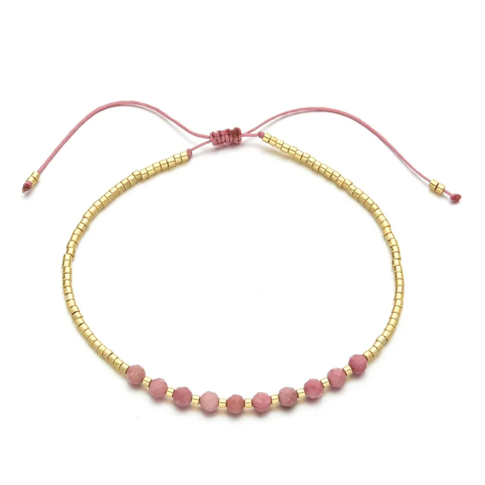 Thin Fashion Natural Stone Bracelet Girls Friends