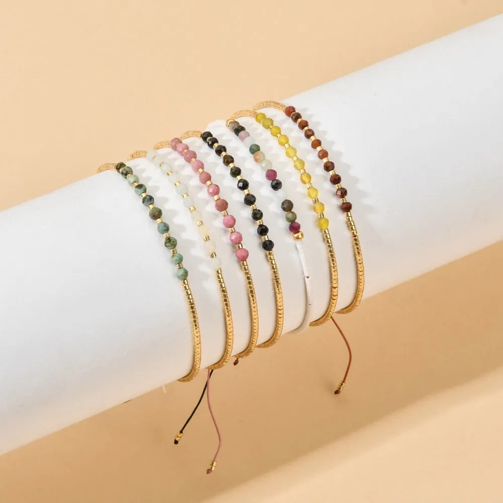 Thin Fashion Natural Stone Bracelet Girls Friends