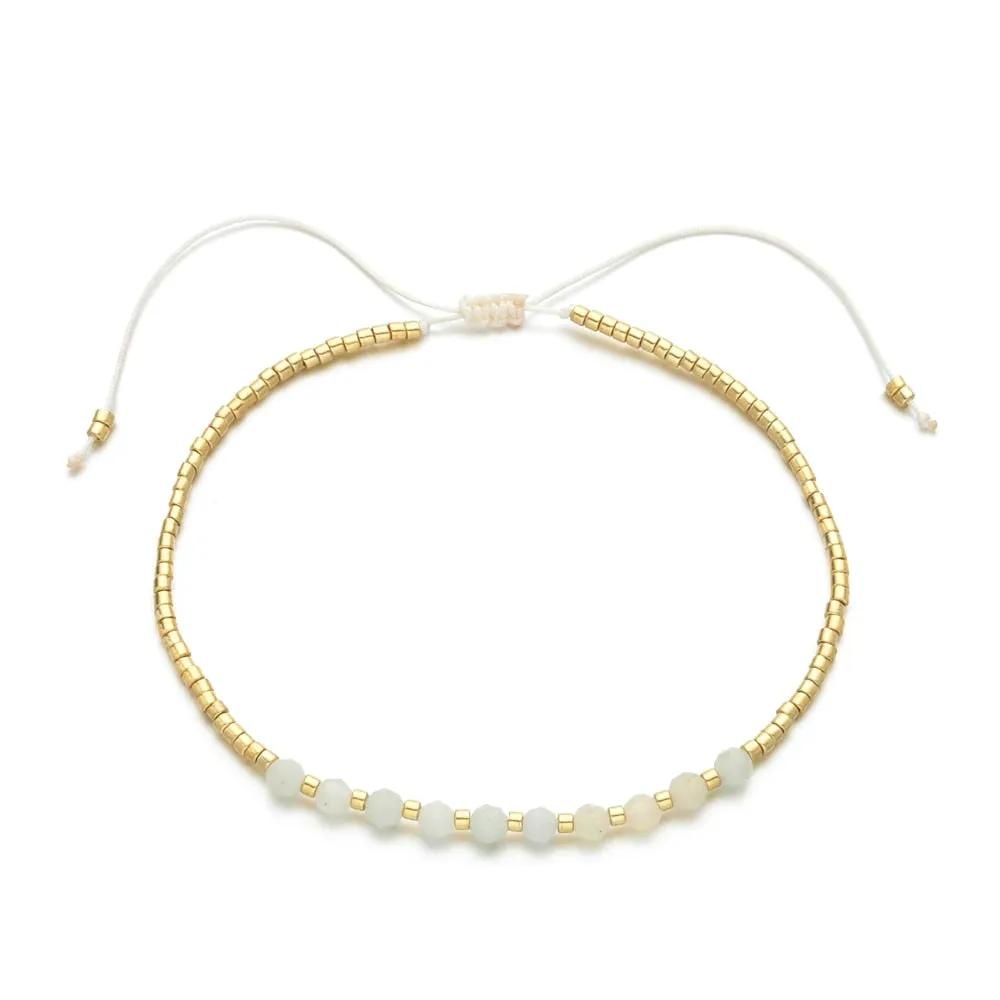 Thin Fashion Natural Stone Bracelet Girls Friends