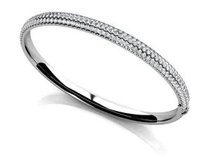 Three Row Pave Lab-Grown Diamond Bangle with 2.30 ct.(finished) 1.5mm