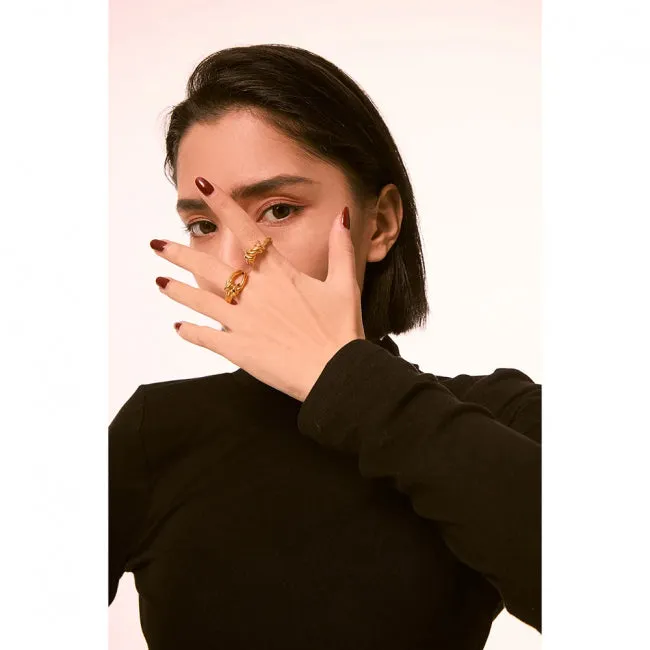 Tie Round Hollow Ring