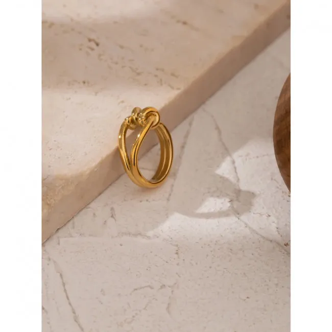 Tie Round Hollow Ring