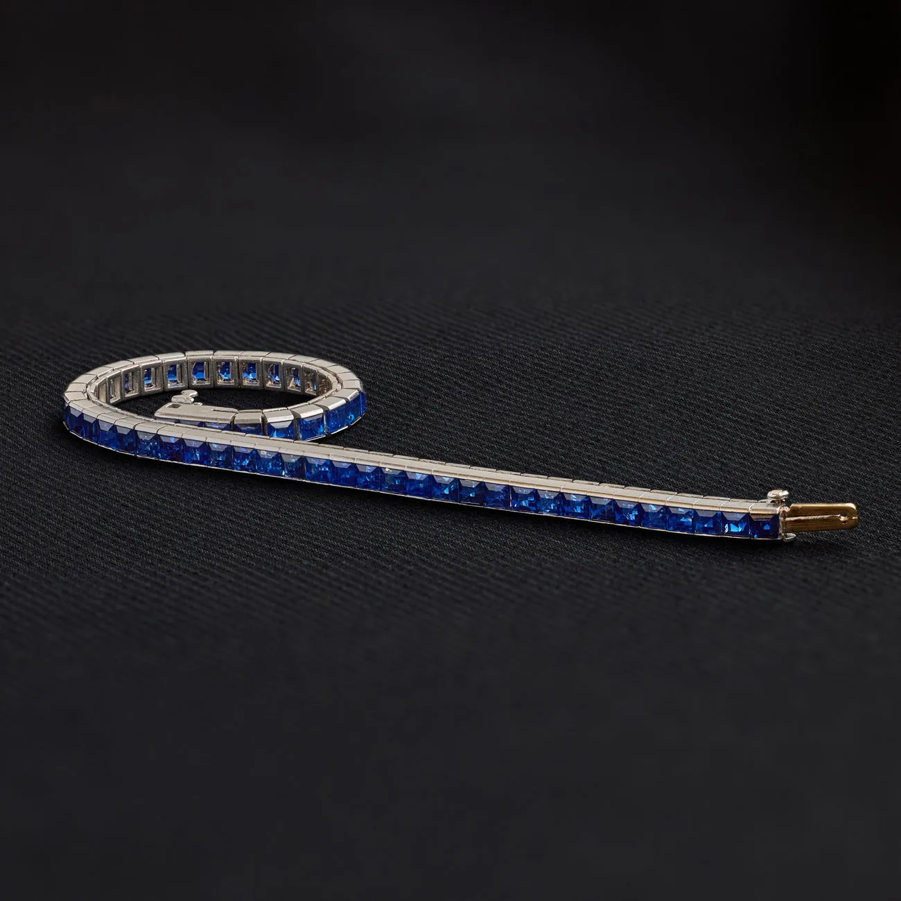 Tiffany & Co. Art Deco Sapphire Line Bracelet