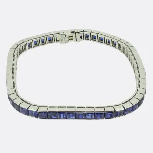 Tiffany & Co. Art Deco Sapphire Line Bracelet