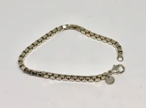 Tiffany & Co Sterling Silver Venetian Box Link  7.5" B