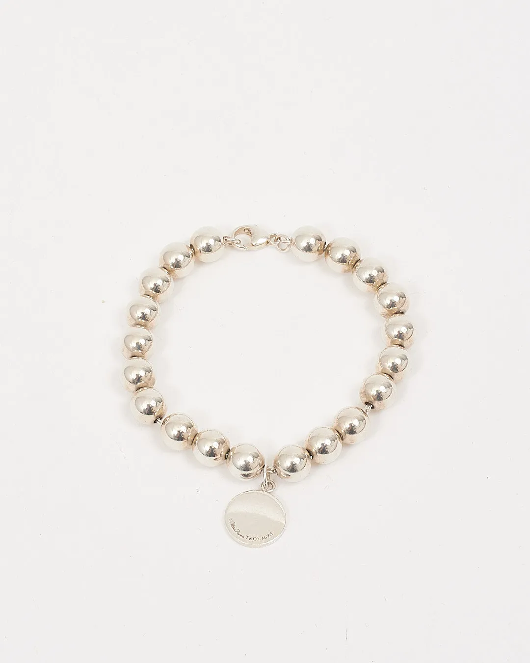 Tiffany Sterling Silver Ball Love Tag Bracelet