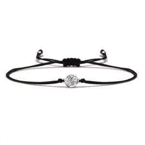Tiny Crystal Black String Protection Bracelet
