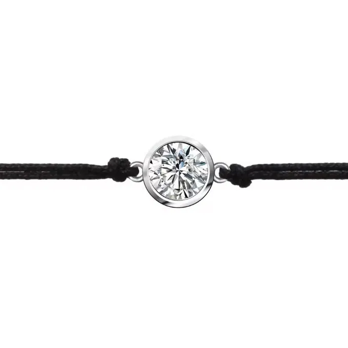 Tiny Crystal Black String Protection Bracelet