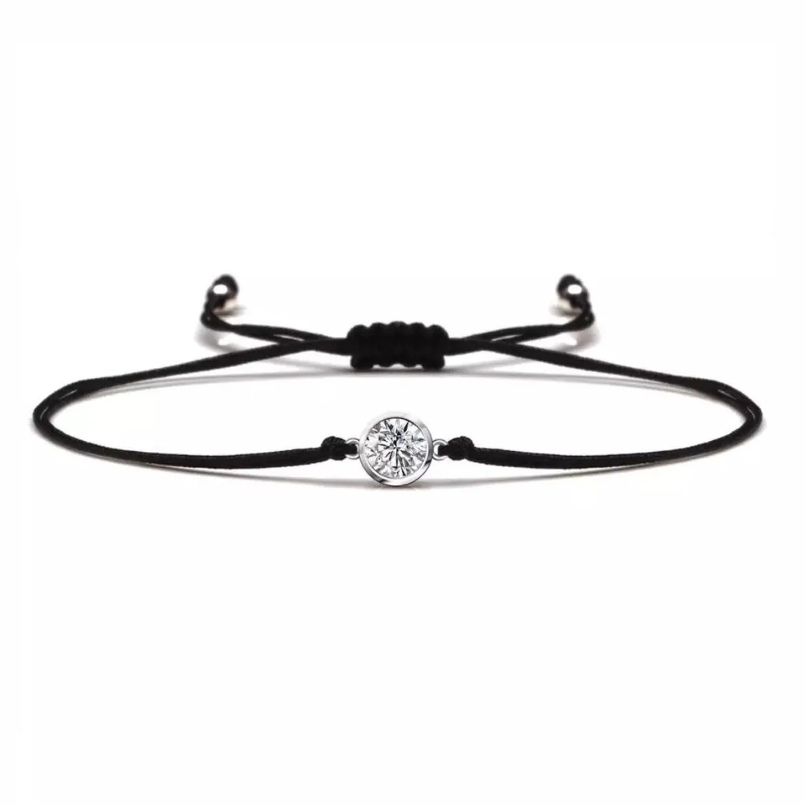 Tiny Crystal Black String Protection Bracelet