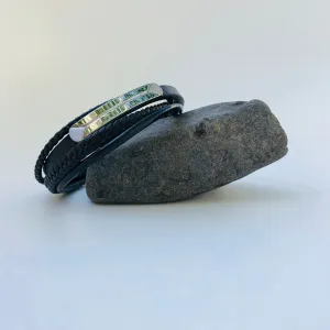 TM. Leather Arrow Panel Bracelet