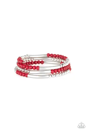 Tourist Trap Red Paparazzi Bracelet