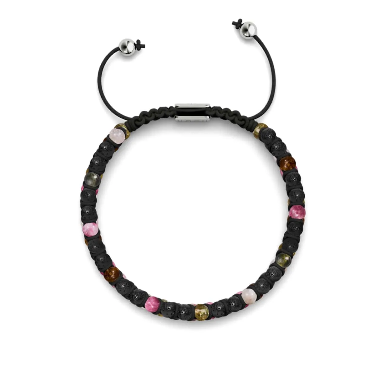 Tourmaline x Lava Rock | .925 Sterling Silver | Mini Diffuser Bracelet