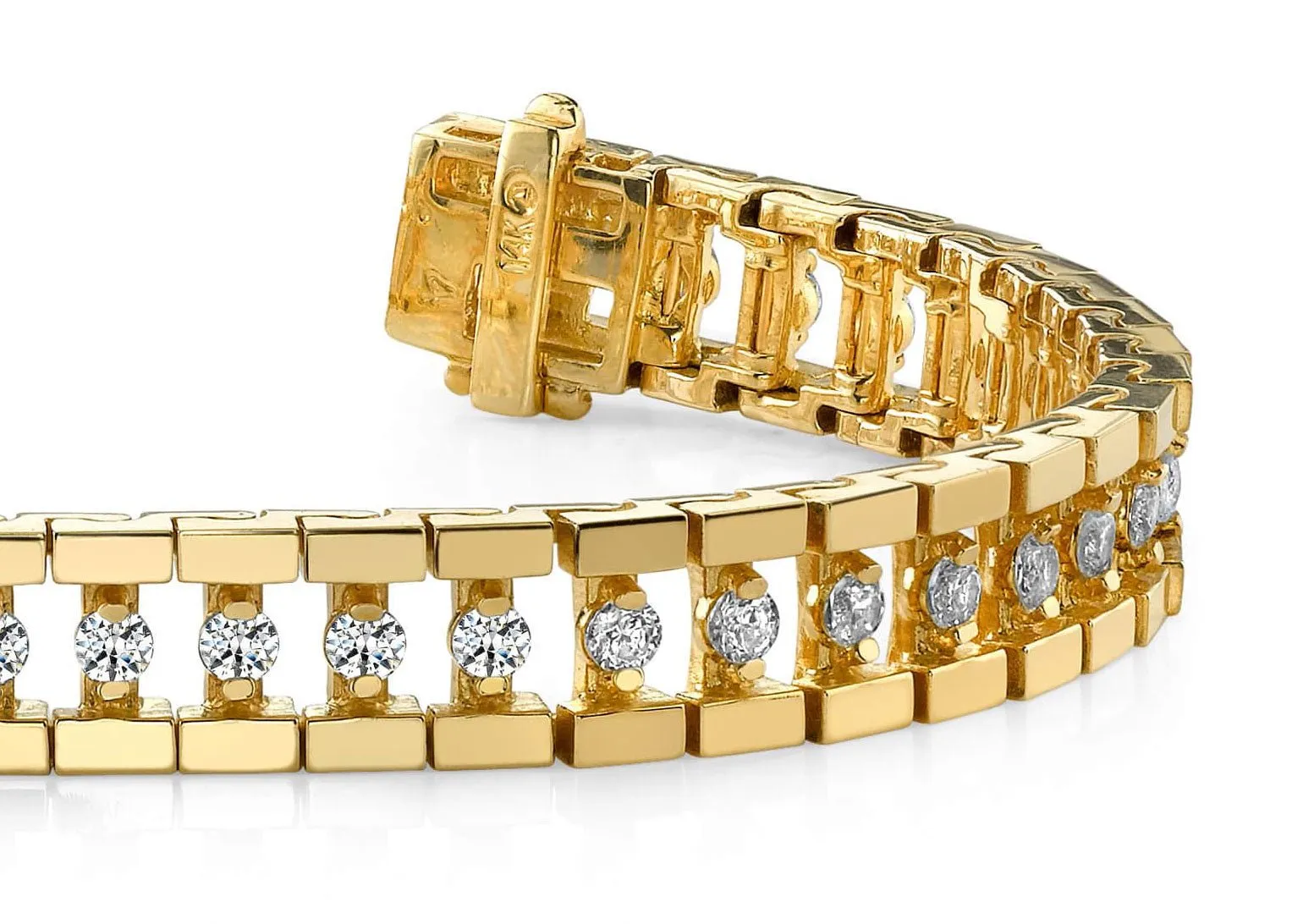 Track Link Lab-Grown Diamond Bracelet with 2.50 ct.(finished) 2.25mm
