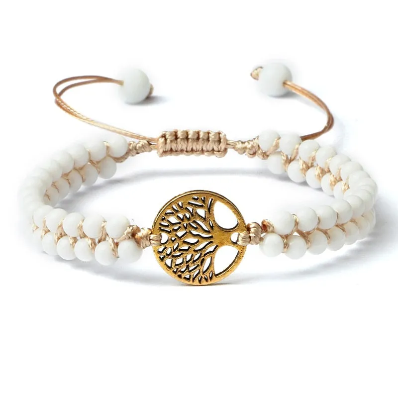 Tree of Life Charm Bracelets Handmade Stone