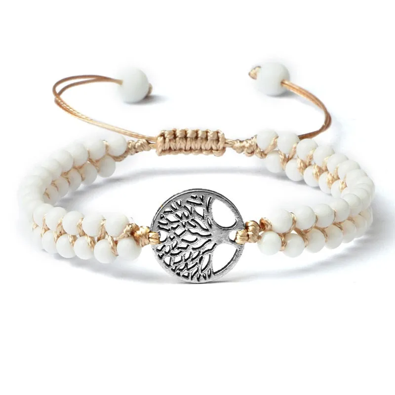 Tree of Life Charm Bracelets Handmade Stone