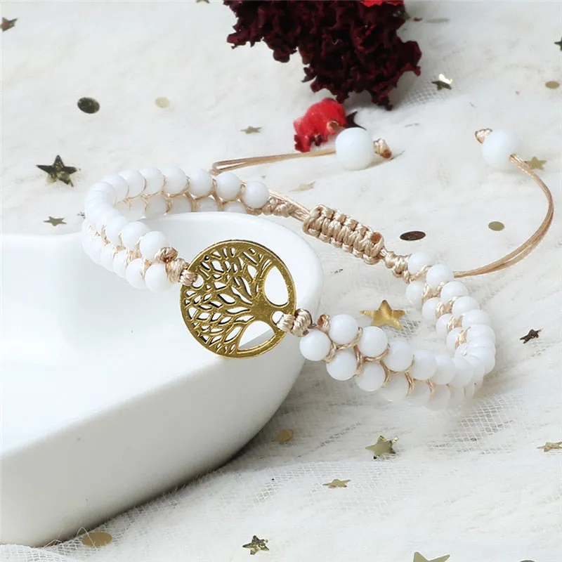 Tree of Life Charm Bracelets Handmade Stone