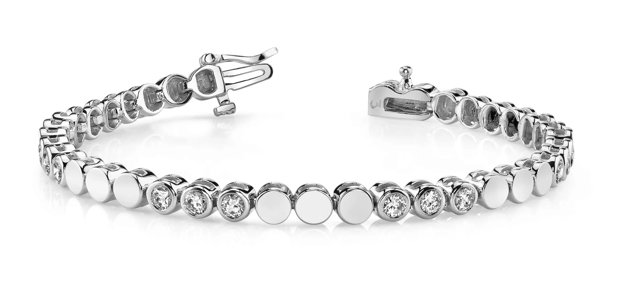 Triple Lab-Grown Diamond Bracelet with 1.34 ct.(finished) 2.5mm