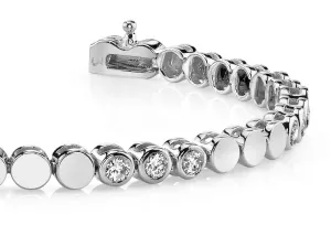 Triple Lab-Grown Diamond Bracelet with 1.34 ct.(finished) 2.5mm