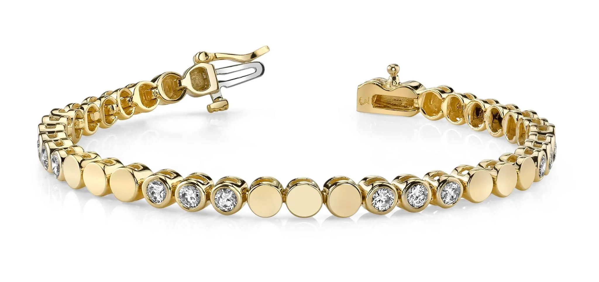 Triple Lab-Grown Diamond Bracelet with 1.34 ct.(finished) 2.5mm