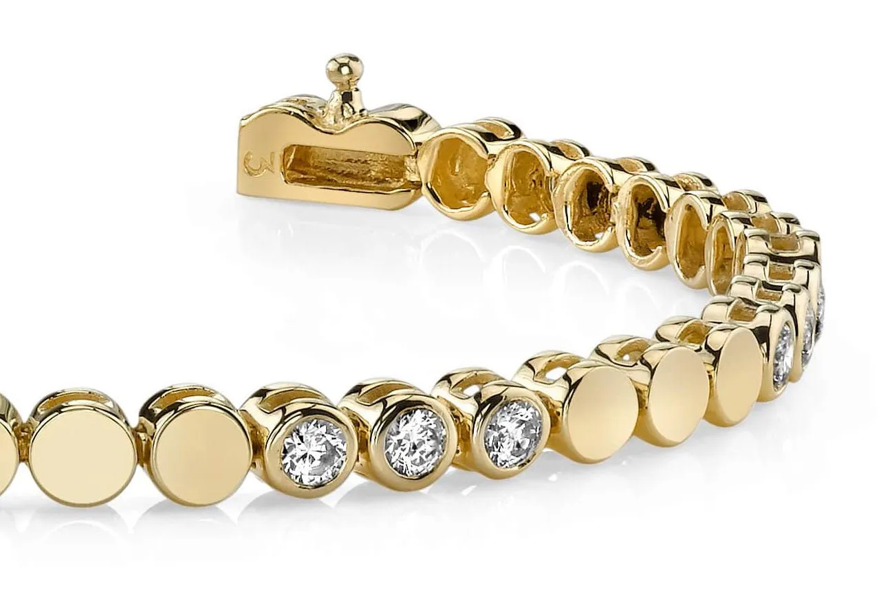 Triple Lab-Grown Diamond Bracelet with 1.34 ct.(finished) 2.5mm