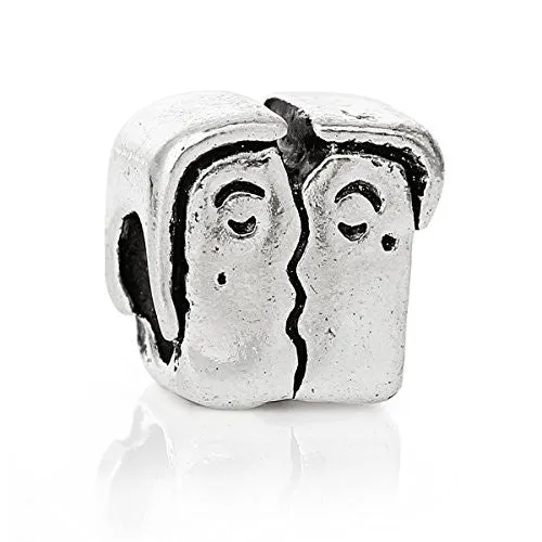 True Love Couples Kiss Charm Bead