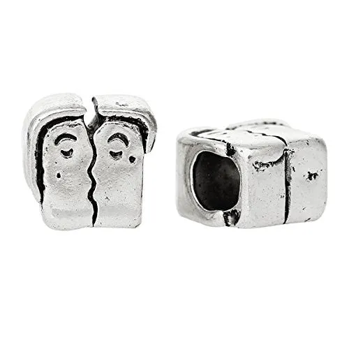 True Love Couples Kiss Charm Bead