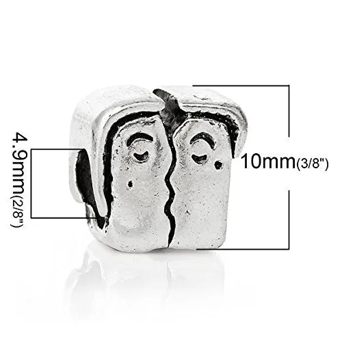 True Love Couples Kiss Charm Bead