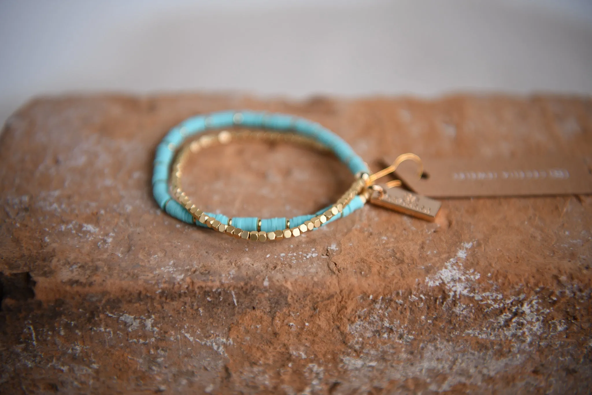 Twilight Gold Faceted Double Wrap Bracelet