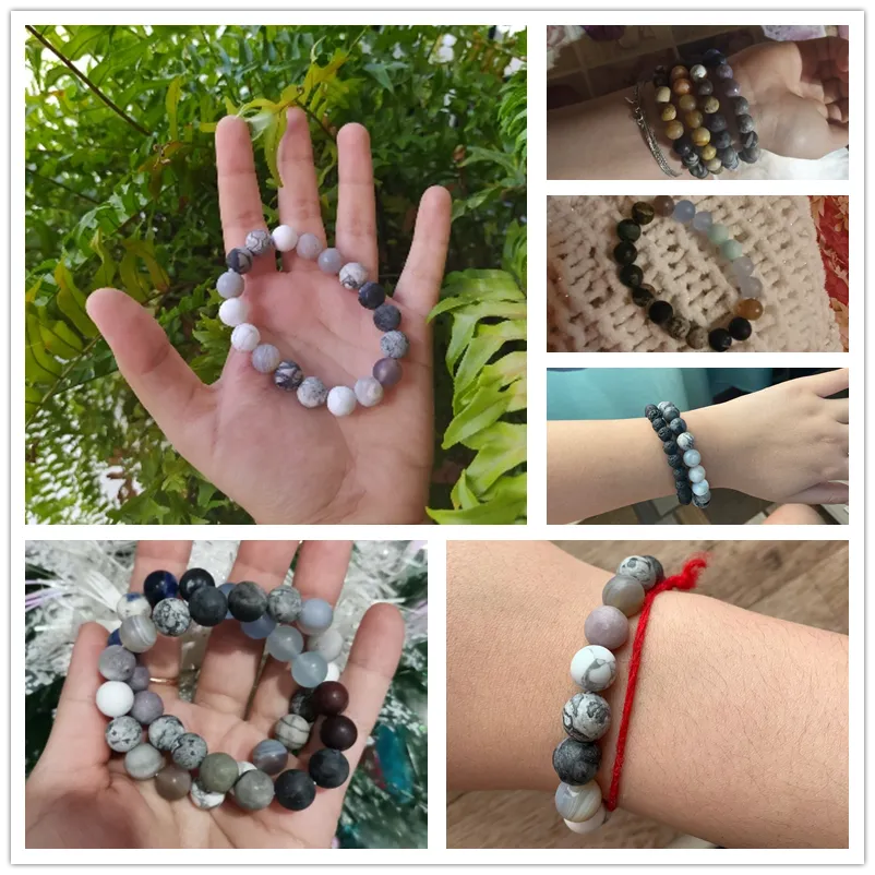 Universe Eight Planets Bracelet Men Natural Stone