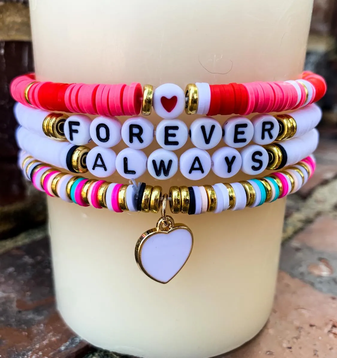 Valentine's Clay Bracelets