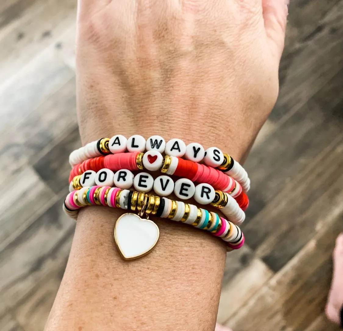 Valentine's Clay Bracelets