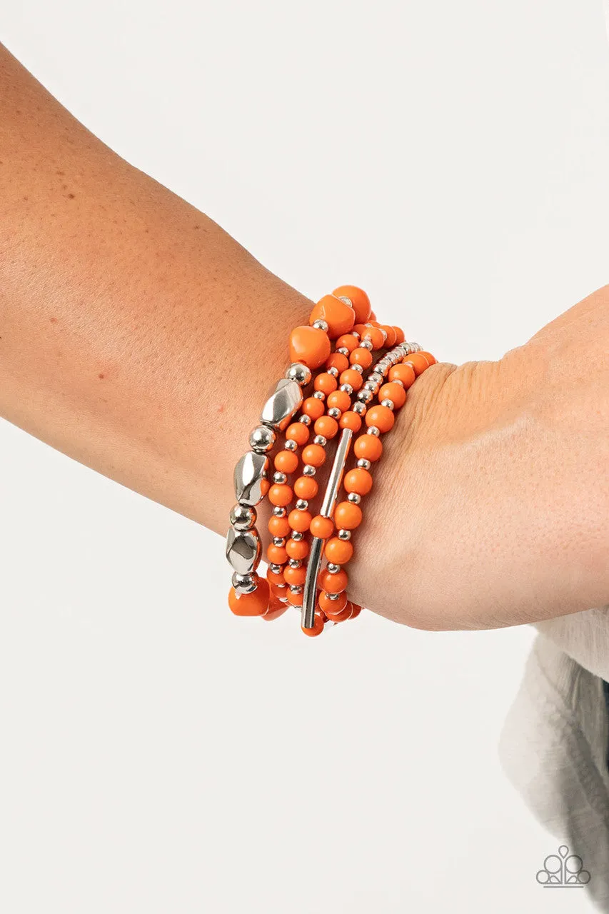 Vibrantly Vintage Orange Paparazzi Bracelet